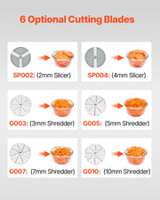 Food Processor & Vegetable Chopper w/ 6 Blades Food-Grade Stainless Steel V952-DGNSCJ550WMYE68N9V3