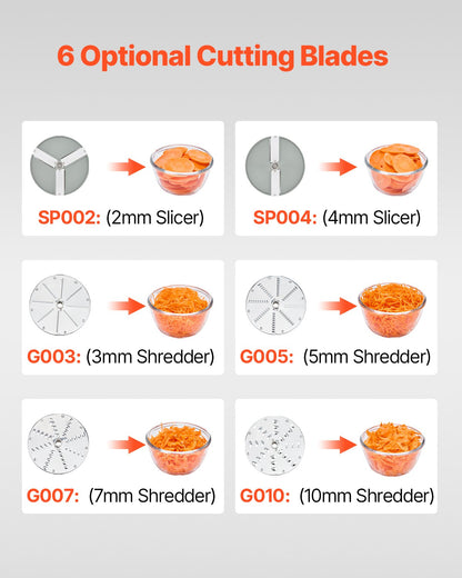 Food Processor & Vegetable Chopper w/ 6 Blades Food-Grade Stainless Steel V952-DGNSCJ550WMYE68N9V3