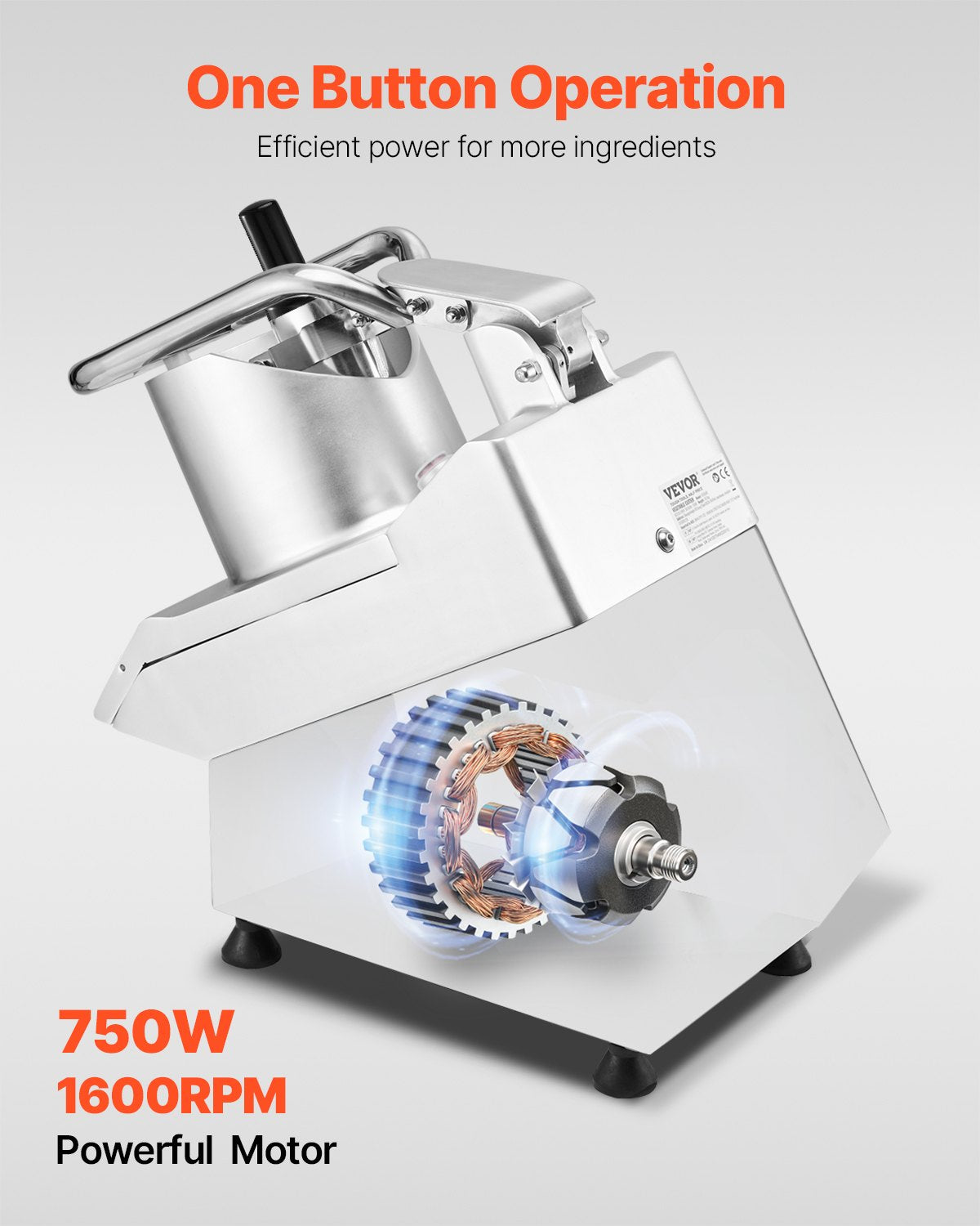 Food Processor & Vegetable Chopper w/ 6 Blades Food-Grade Stainless Steel V952-DGNSCJ550WMYE68N9V3