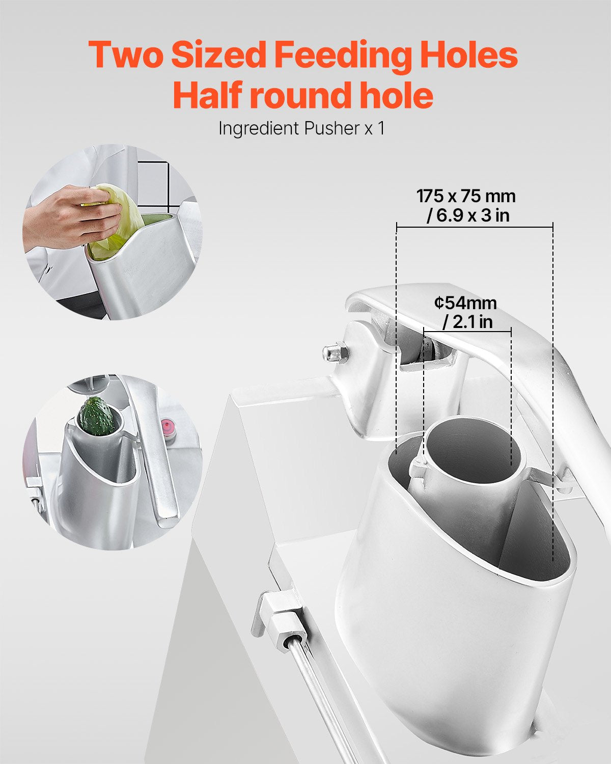 Food Processor & Vegetable Chopper w/ 6 Blades Food-Grade Stainless Steel V952-DGNSCJ750WBYOSVGSV3
