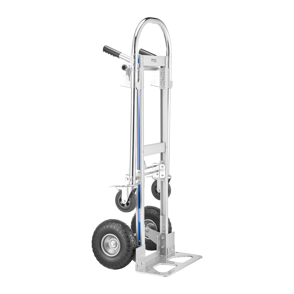 2 in 1 Hand Truck, 453.6 kg Load Capacity for 4-Wheel Mode, Convertible Hand Truck Dolly with Non-Slip Handle V952-DGNSTHC1000BE9U5L001V0