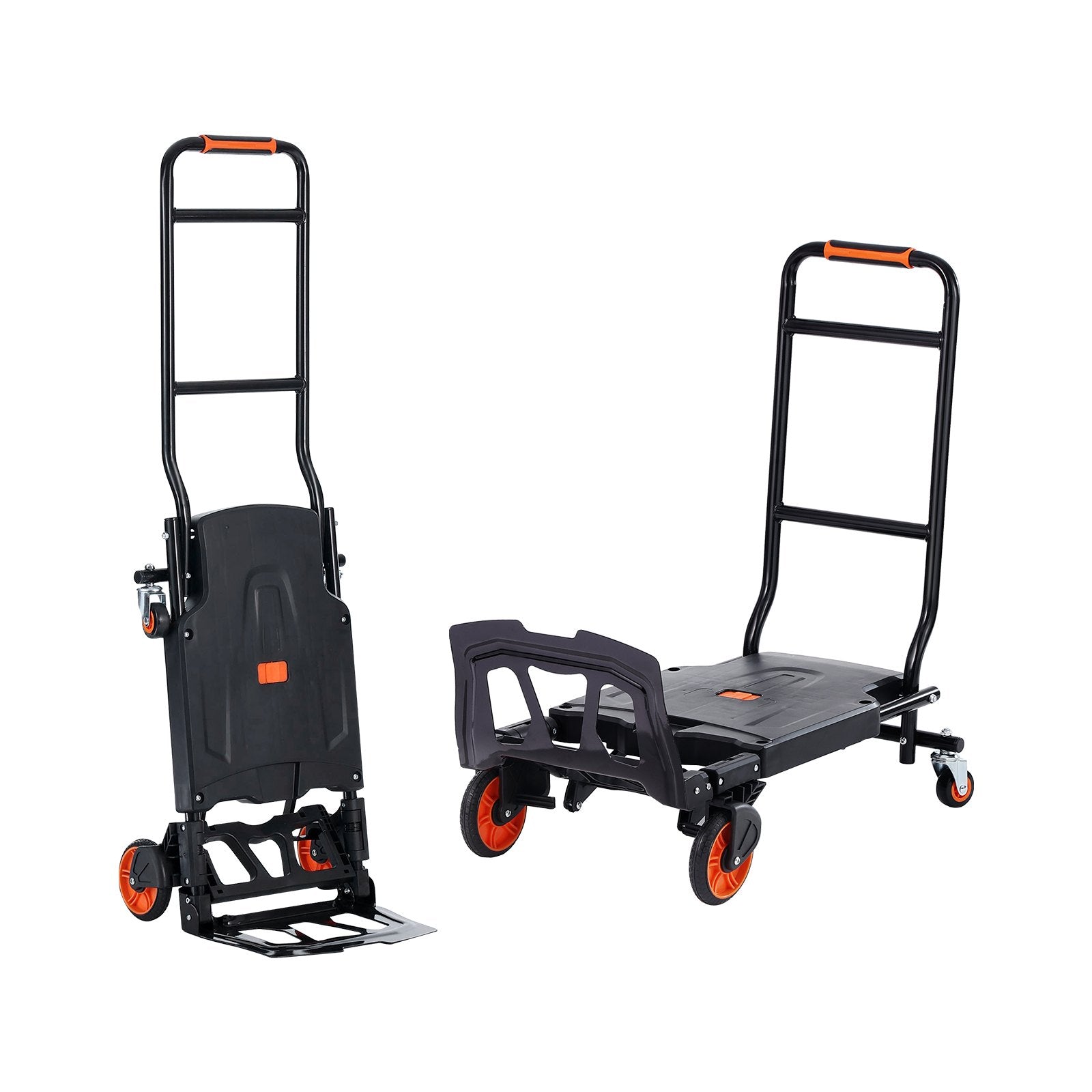 Aluminum Hand Truck, 2 in 1, 136 kg Max Load Capacity, Heavy Duty Industrial Convertible Folding Hand Truck V952-DGNSTHC300BE75URLV0