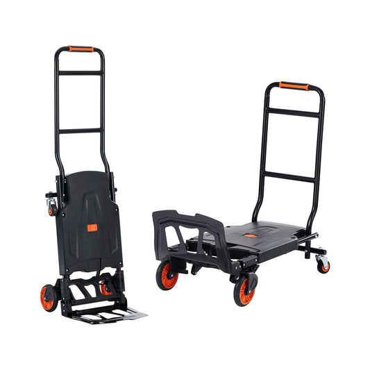 Aluminum Hand Truck, 2 in 1, 136 kg Max Load Capacity, Heavy Duty Industrial Convertible Folding Hand Truck V952-DGNSTHC300BE75URLV0