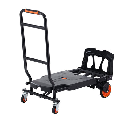 Aluminum Hand Truck, 2 in 1, 136 kg Max Load Capacity, Heavy Duty Industrial Convertible Folding Hand Truck V952-DGNSTHC300BE75URLV0