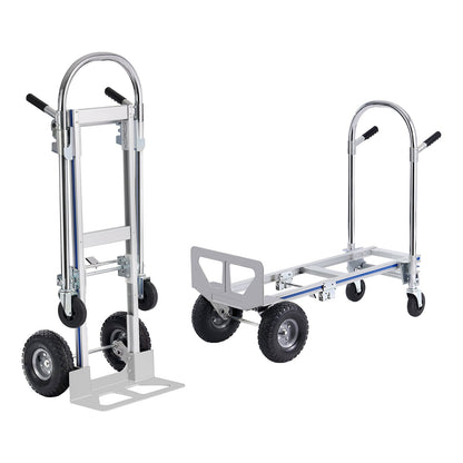 Aluminum Hand Truck, 2 in 1, 363 kg Max Load Capacity, Heavy Duty Industrial Convertible Folding Hand Truck V952-DGNSTHC800BEQ4JJTV0
