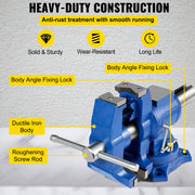 Multipurpose Bench Vice 5" 30Kn Heavy Duty with 360 degrees Swivel Base and Head V952-DGNTQQMZT94660001V0