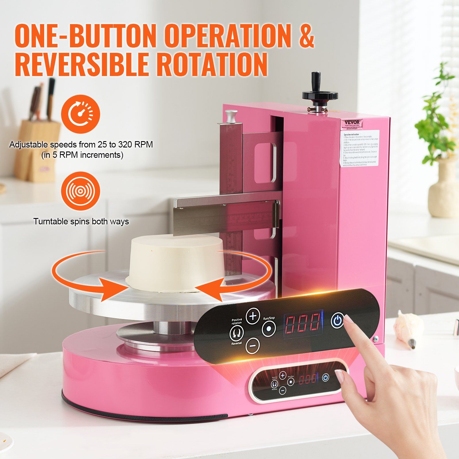 Cake Decorating Machine, Cake Cream Spreading Coating Smearing Machine, Low Noise Cake Frosting Machine, V952-DGNYMMJ412INPBTRJV3