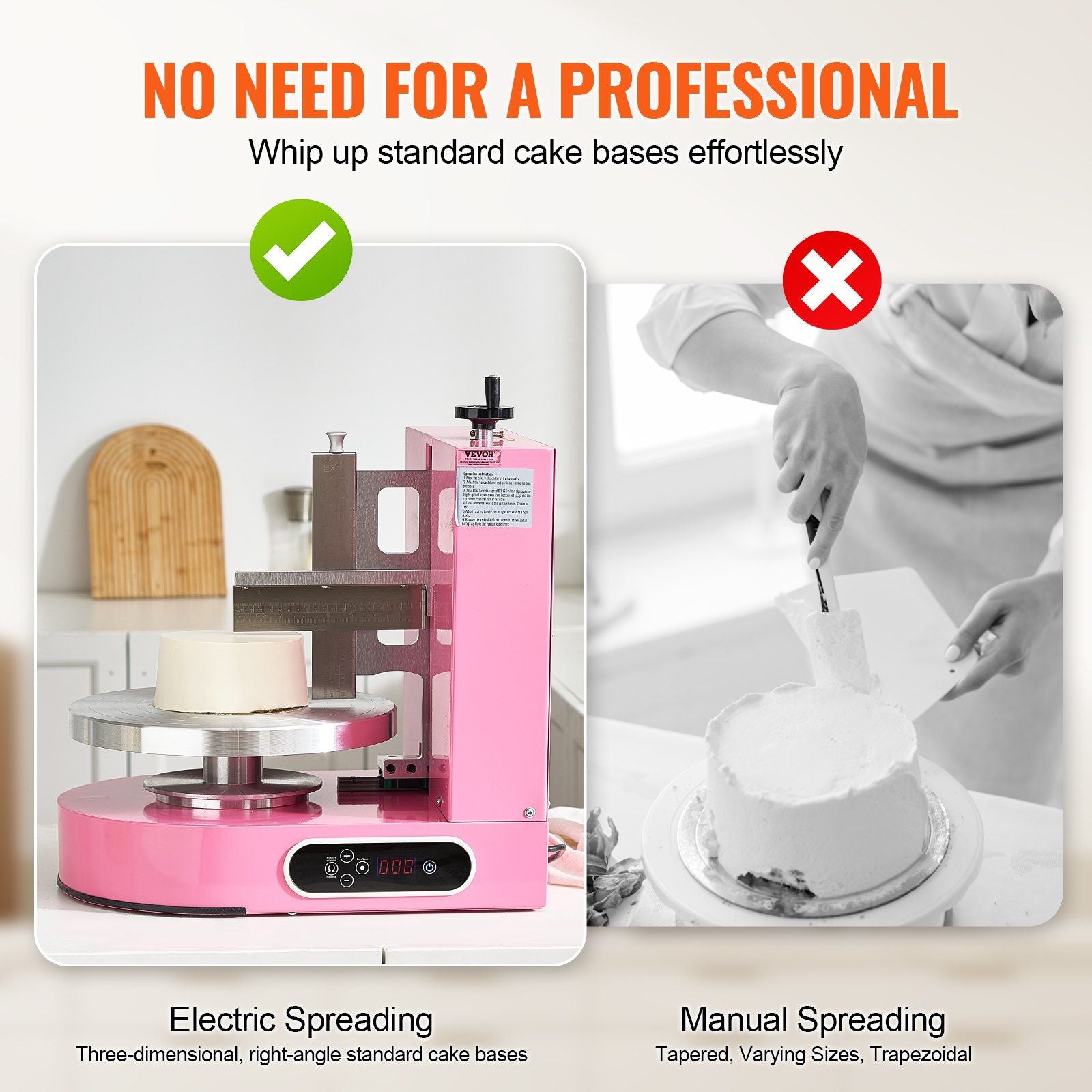 Cake Decorating Machine, Cake Cream Spreading Coating Smearing Machine, Low Noise Cake Frosting Machine, V952-DGNYMMJ412INPBTRJV3