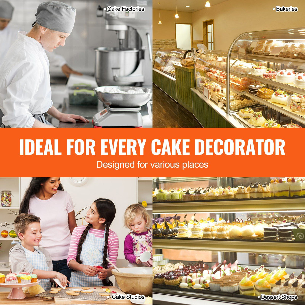 Cake Decorating Machine, Cake Cream Spreading Coating Smearing Machine, Low Noise Cake Frosting Machine, V952-DGNYMMJ412INPBTRJV3