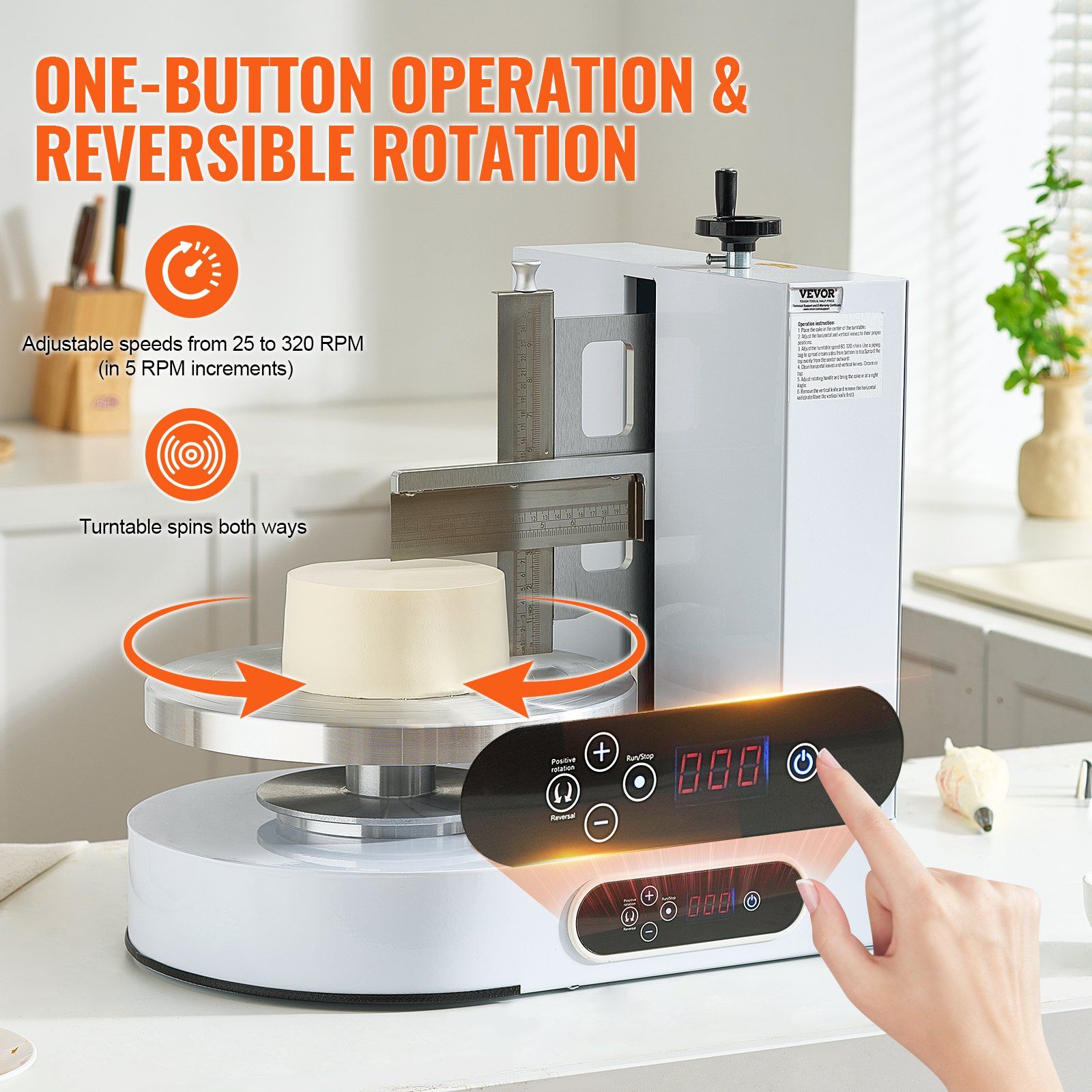 Cake Decorating Machine, Cake Cream Spreading Coating Smearing Machine, Low Noise Cake Frosting Machine, V952-DGNYMMJ412INZ7R1SV3