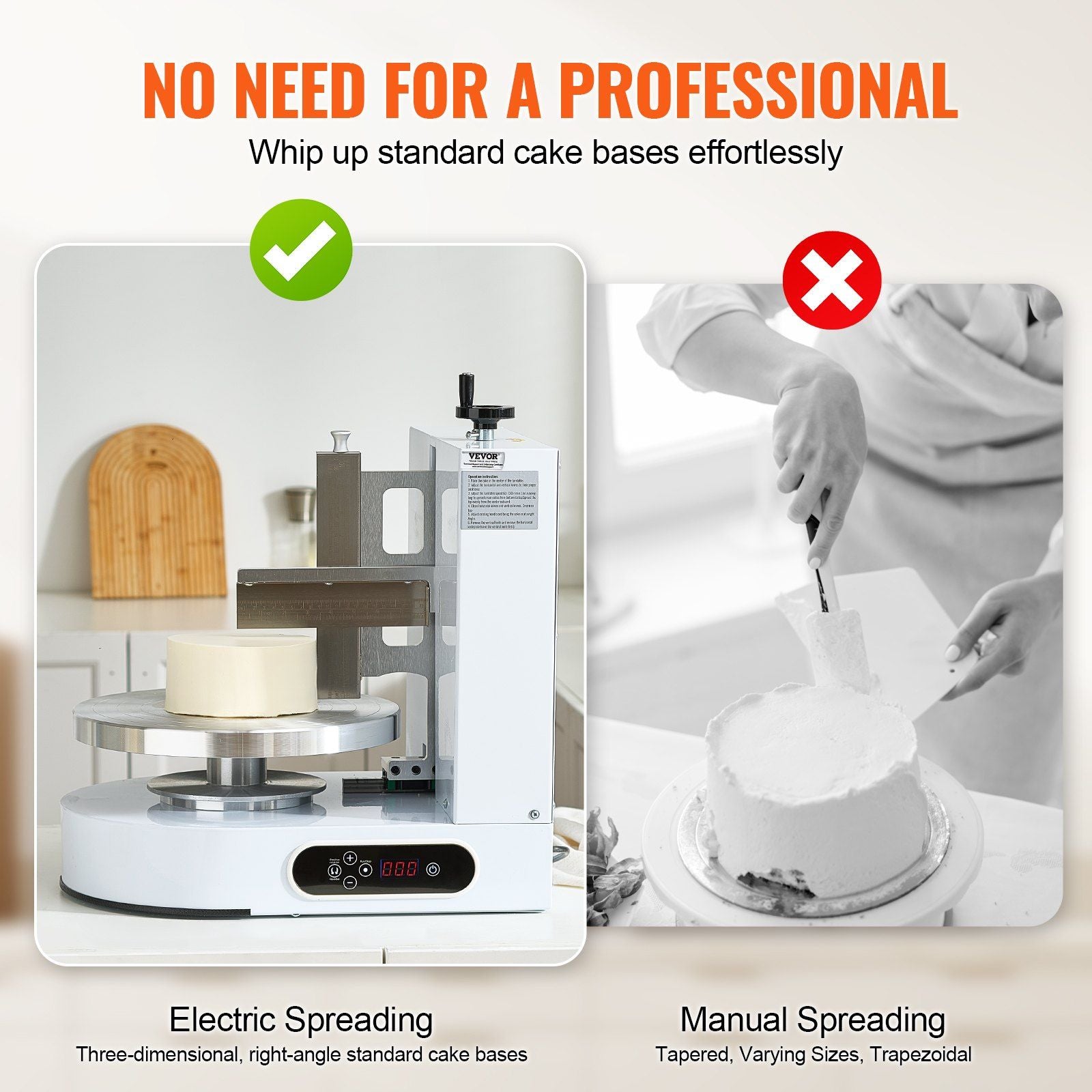 Cake Decorating Machine, Cake Cream Spreading Coating Smearing Machine, Low Noise Cake Frosting Machine, V952-DGNYMMJ412INZ7R1SV3
