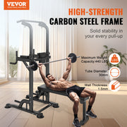 Power Tower with Bench, 10-Level Height Adjustable Pull Up Bar Stand Dip Station & Detachable Bench, V952-DGNYTXSJDZDK4EQYXV0