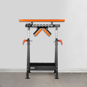 4-in-1 Roller Stand, 220 kg Load Capacity, 838.2-1270 mm Adjustable Height, Folding Heavy Duty with Rack & V952-DGZDZGTMGGJ4QQC0MV0