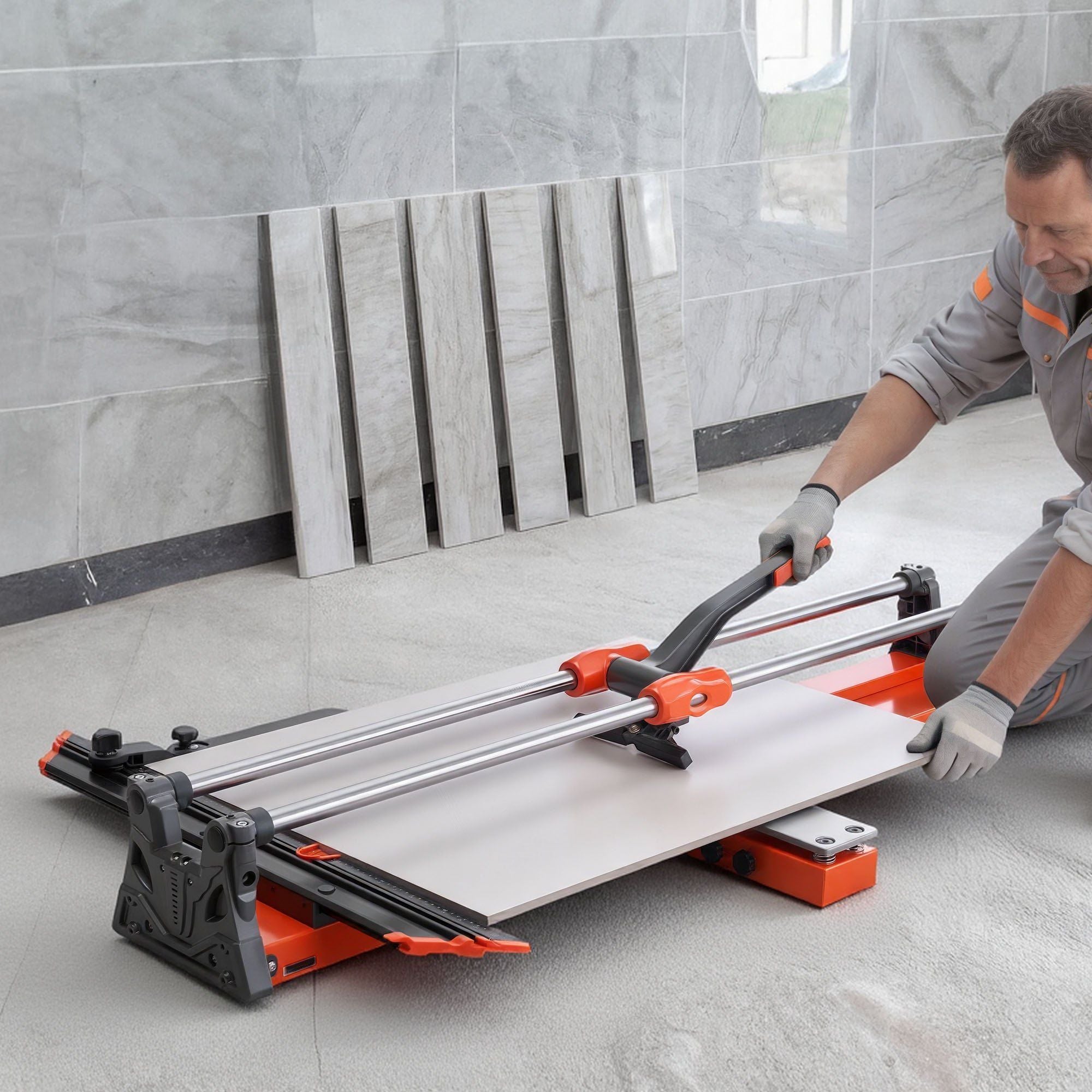 1000 mm Manual Tile Cutter, Upgraded Sliding Head Cutting Tool with Spring-Loaded Base, Angle Fence, Tungsten V952-DHDZHDTSJK1060S0L001V0