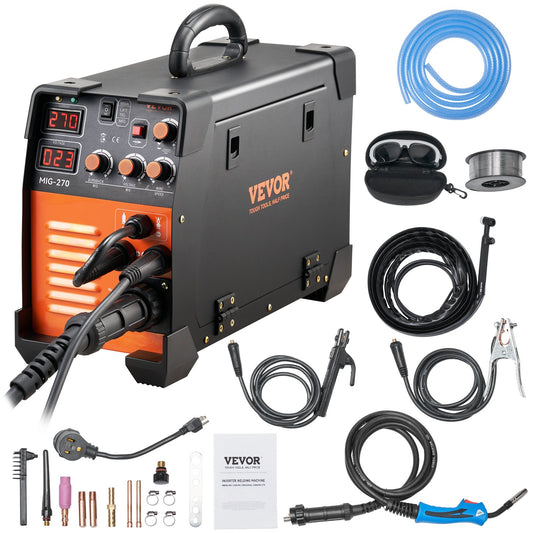 Mig Welder Welding Machine MIG-270 MIG MMA TIG IGBT DC Inverter Welder Digital Display V952-DHJMIGMMAMIGLL6WNV3
