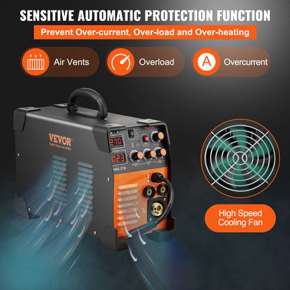 Mig Welder Welding Machine MIG-270 MIG MMA TIG IGBT DC Inverter Welder Digital Display V952-DHJMIGMMAMIGLL6WNV3