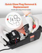 8V Glow Plug Repair Kit, Glow Plug Heater Repair Parking Heater Maintenance Kit with Atomization Mesh, V952-DHSPJDHSDHSC2FRHA001V0