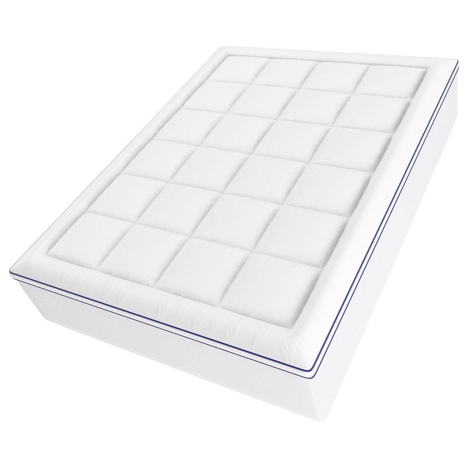 Mattress Topper, Queen Size, 76.2 mm Thickness, Memory Foam, Fiber Fill, Detachable & Washable, Ergonomically V952-DHYCDZ6080INB13V8V0