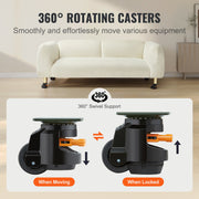 Leveling Casters, Set of 4, 1000 kg Total Load Capacity, 63.5 mm, Heavy Duty with Upgraded Handle Design, 360 V952-DJJLBSDJPBS4EN0Q3V0