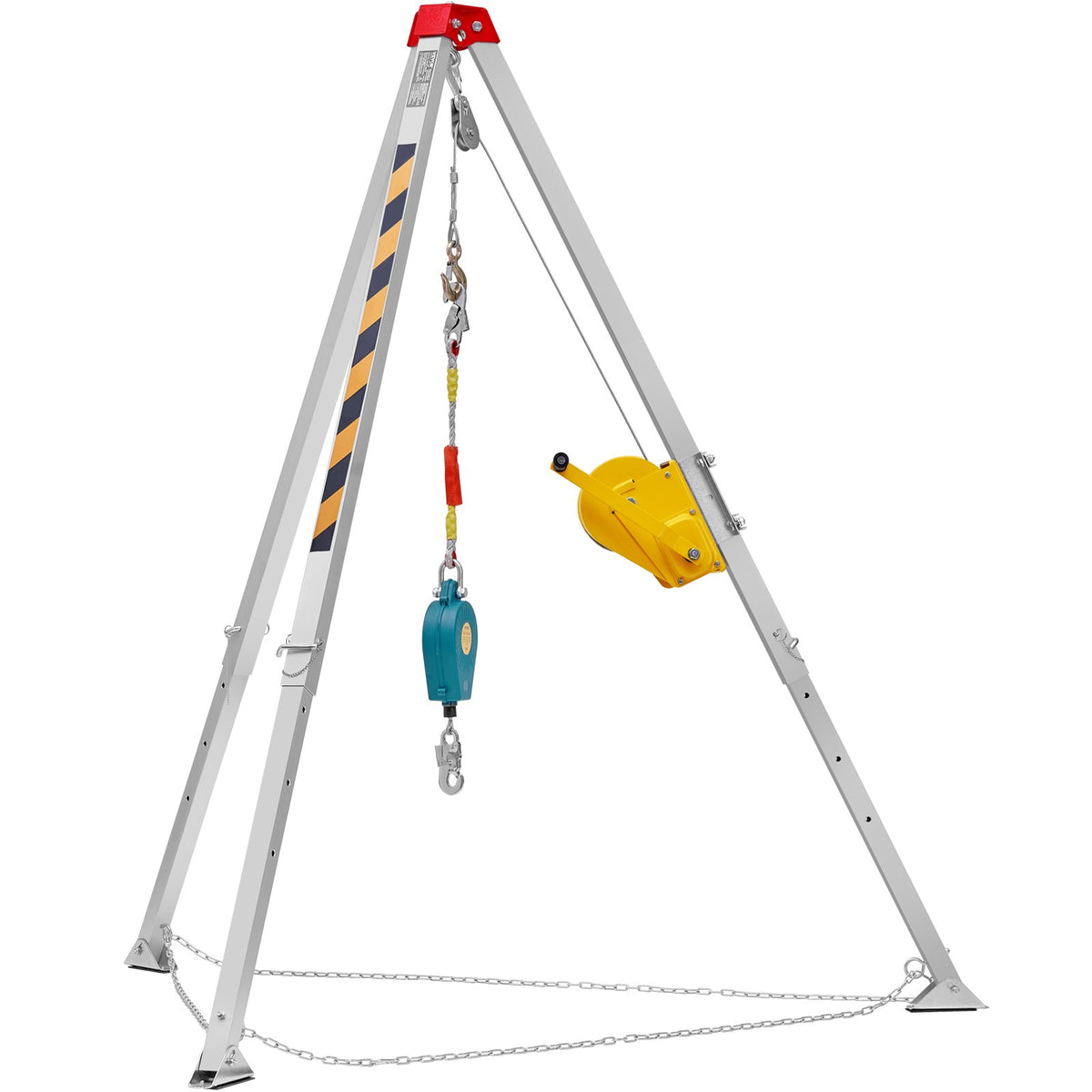 Confined Space Tripod Kit, 2600 lbs Winch, Confined Space Tripod 8' Legs and 98' Cable, Confined Space Rescue V952-DJPJYSJJ2600T2F4PV0
