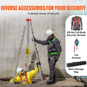 Confined Space Tripod Kit, 2600 lbs Winch, Confined Space Tripod 8' Legs and 98' Cable, Confined Space Rescue V952-DJPJYSJJ2600T2F4PV0