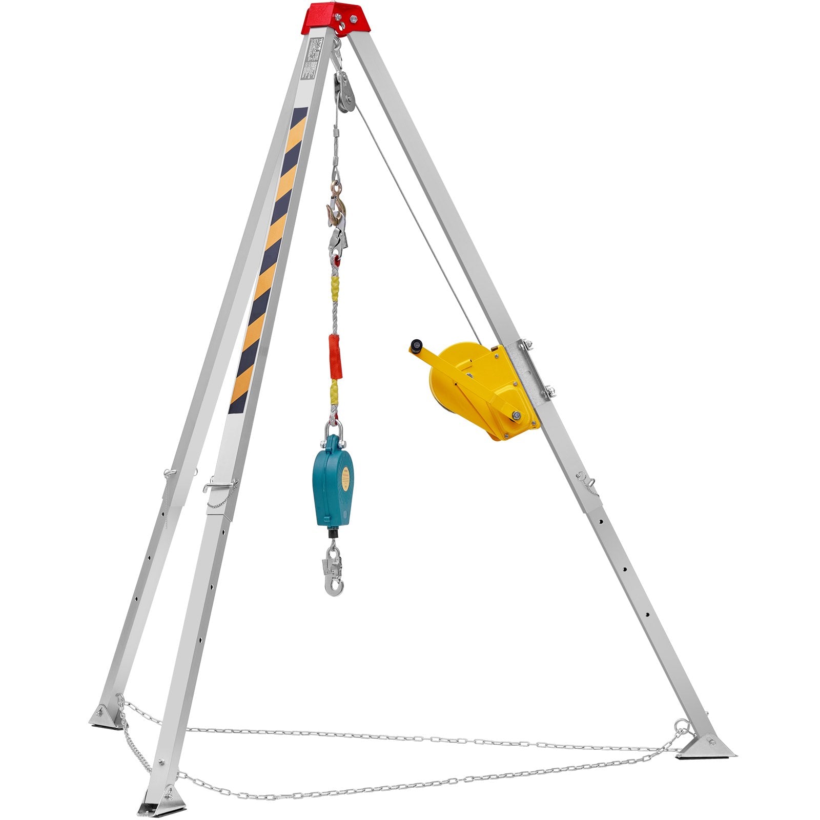 Confined Space Tripod Kit, 2600 lbs Winch, Confined Space Tripod 8' Legs and 98' Cable, Confined Space Rescue V952-DJPJYSJJ2600T2F4PV0