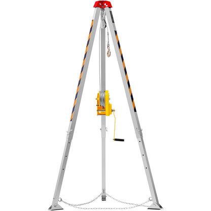 Confined Space Tripod Kit, 2600 lbs Winch, Confined Space Tripod 8' Legs and 98' Cable, Confined Space Rescue V952-DJPJYSJJ2600T2F4PV0