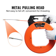 Fish Tape, 38.1 m Length, 4.5 mm, PET Wire Puller with Optimized Housing and Handle, Easy-to-Use Cable Puller V952-DJPYD316125FTSODSV0