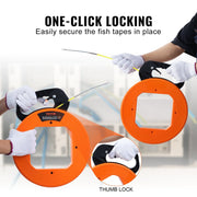 Fish Tape, 30.5 m, 4.2 mm, Fiberglass Wire Puller with Optimized Housing and Handle, Easy-to-Use Cable Puller V952-DJPYDBLXW16IXBAHUV0