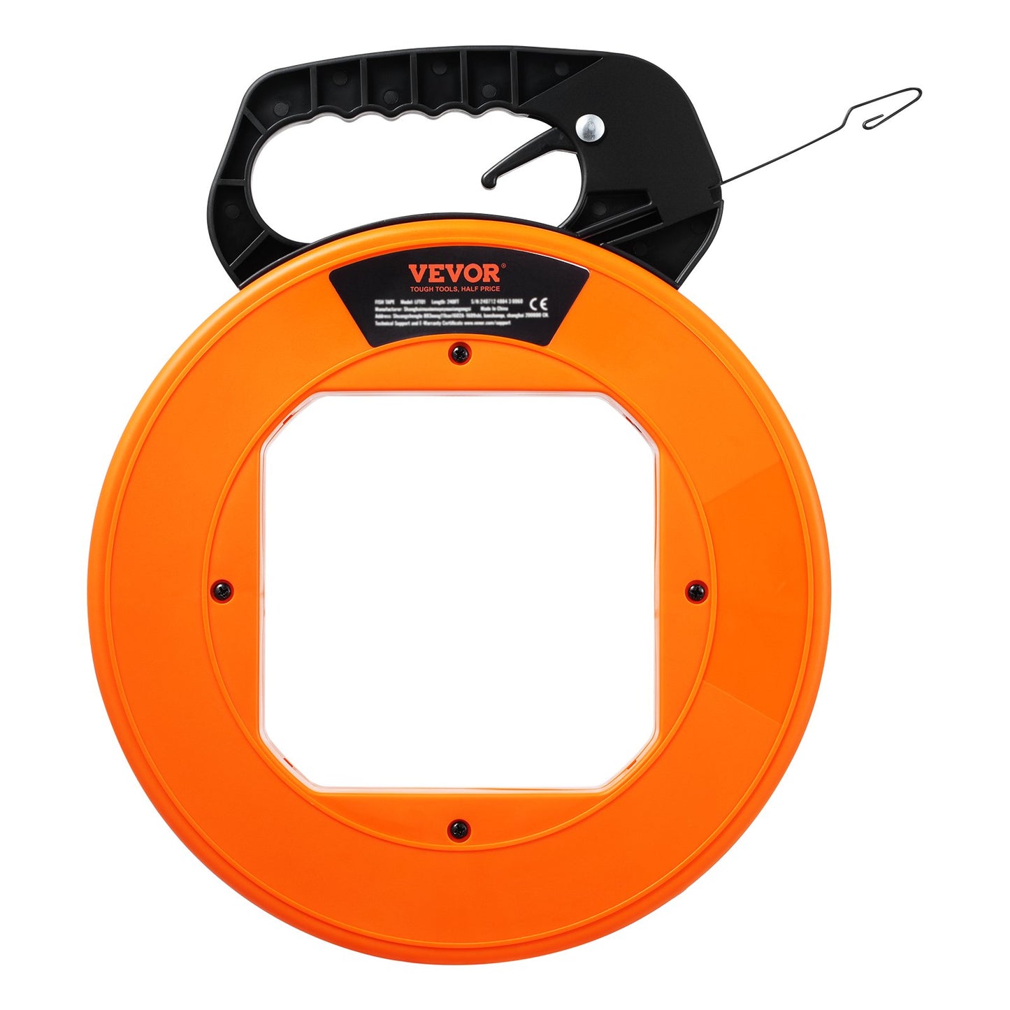 Fish Tape, 36.58 m, 3 mm, Steel Wire Puller with Optimized Housing and Handle, Easy-to-Use Cable Puller Tool, V952-DJPYDG18INCH2QNBXV0