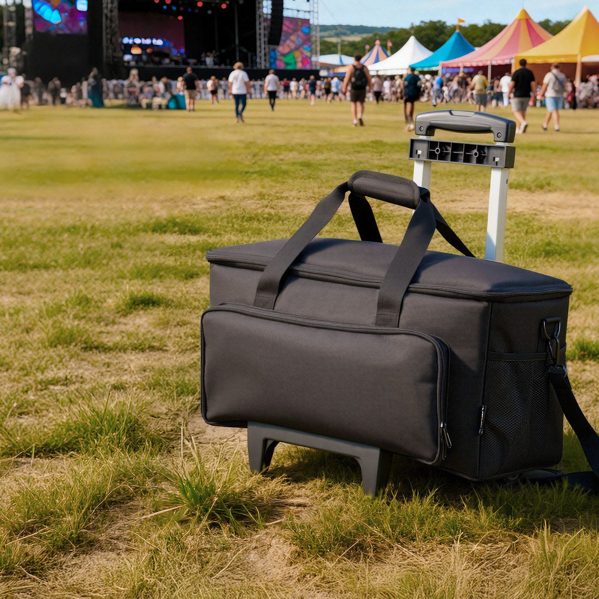 Rolling DJ Cable Bag, 1680D, Padded File Gig Bag with Wheels, 6 Detachable Divider, Travel Storage Music Gear V952-DJSNB1680DZH0XLYB001V0