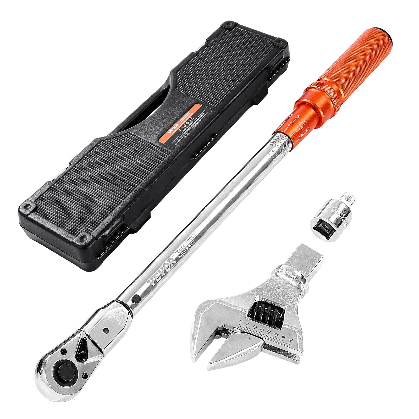 Adjustable Click Torque Wrench, 1/2 Inch Drive, 20-160 lbf-ft/27.1-216.8 N.m, Dual-direction and Dual Range V952-DJSNLBS101708PMCDV0