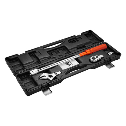Adjustable Click Torque Wrench, 1/2 Inch Drive, 20-160 lbf-ft/27.1-216.8 N.m, Dual-direction and Dual Range V952-DJSNLBS101708PMCDV0