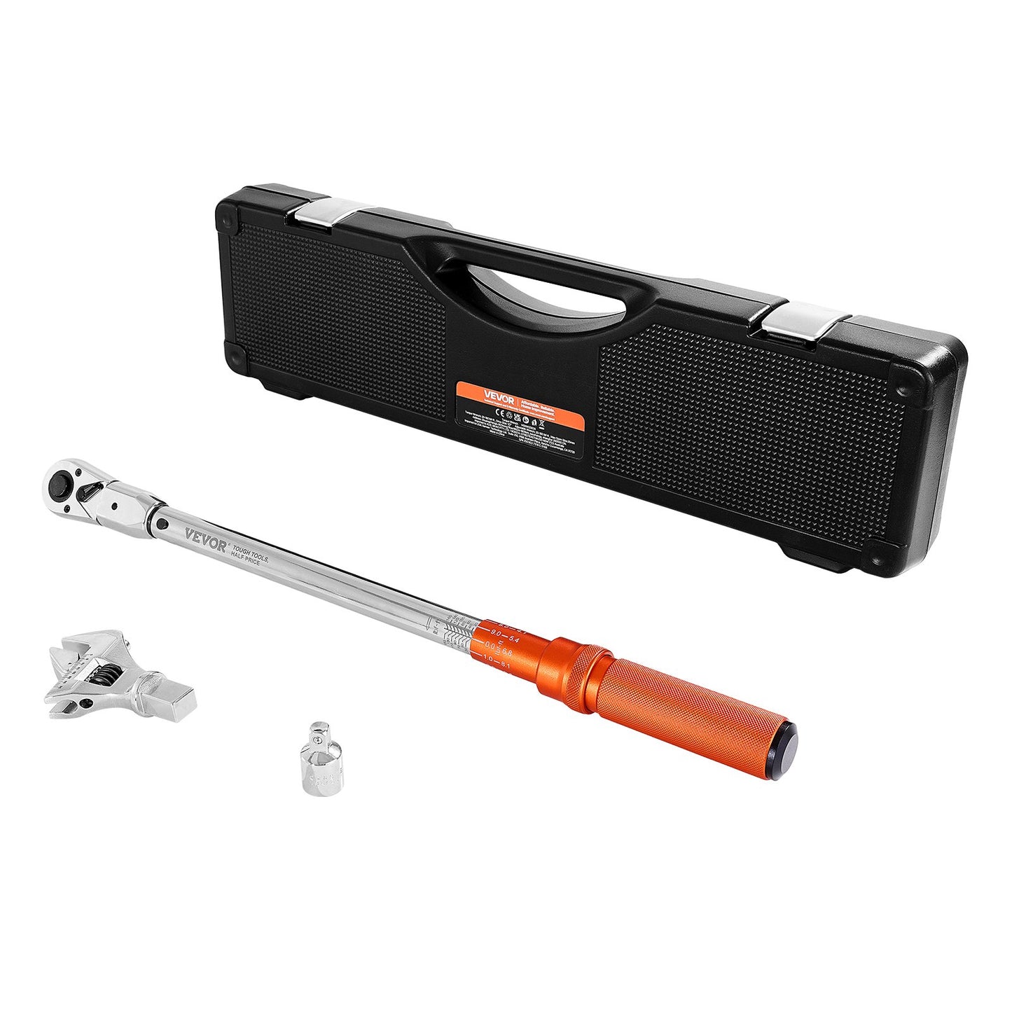 Adjustable Click Torque Wrench, 1/2 Inch Drive, 20-160 lbf-ft/27.1-216.8 N.m, Dual-direction and Dual Range V952-DJSNLBS101708PMCDV0