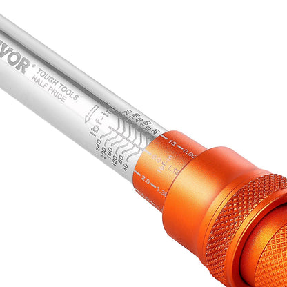 Click Torque Wrench Set, 1/4Inch Drive, 20-240 lbf-in / 2.3-27.1N.m, Dual-direction and Dual Range Scales, V952-DJSNLBS102300IUGKV0