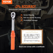 Torque Wrench Adjustable Torque Wrench 1/4" Drive 20-200in.lb/2.3-23Nm V952-DJSNLBSKDSSZN4391V0