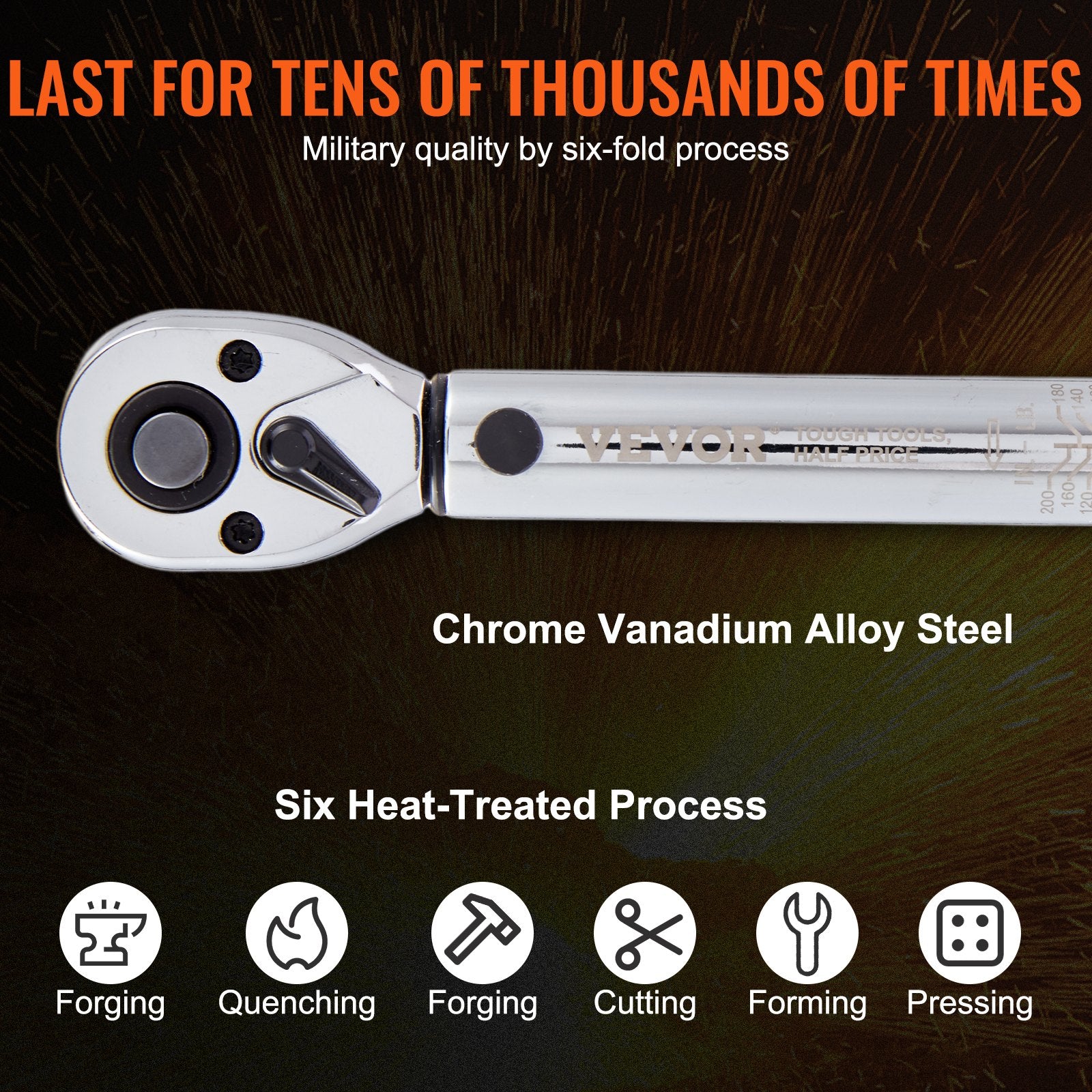 Torque Wrench Adjustable Torque Wrench 1/4" Drive 20-200in.lb/2.3-23Nm V952-DJSNLBSKDSSZN4391V0