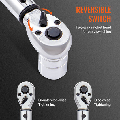 Torque Wrench Adjustable Torque Wrench 1/4" Drive 20-200in.lb/2.3-23Nm V952-DJSNLBSKDSSZN4391V0