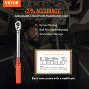 Torque Wrench Adjustable Torque Wrench 1/2" Drive 10-150ft.lb/14-204n.m V952-DJSNLBSKDSSZNLNIVV0