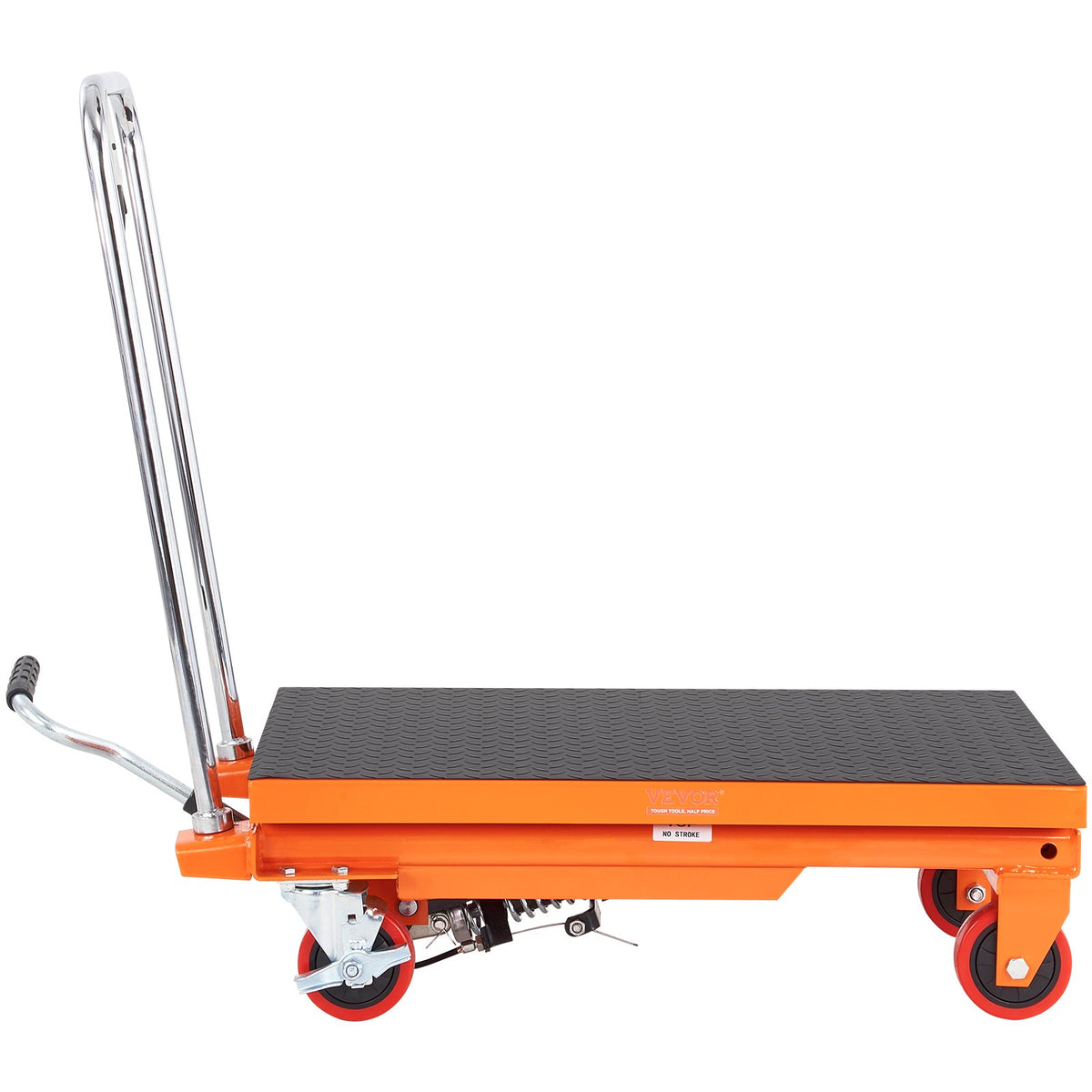 Hydraulic Lift Table Cart, 500lbs Capacity 28.5" Lifting Height, Manual Single Scissor Lift Table with 4 V952-DJYYSJPTCCS4EL7SHV0