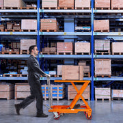 Hydraulic Lift Table Cart, 500lbs Capacity 28.5" Lifting Height, Manual Single Scissor Lift Table with 4 V952-DJYYSJPTCCS4EL7SHV0