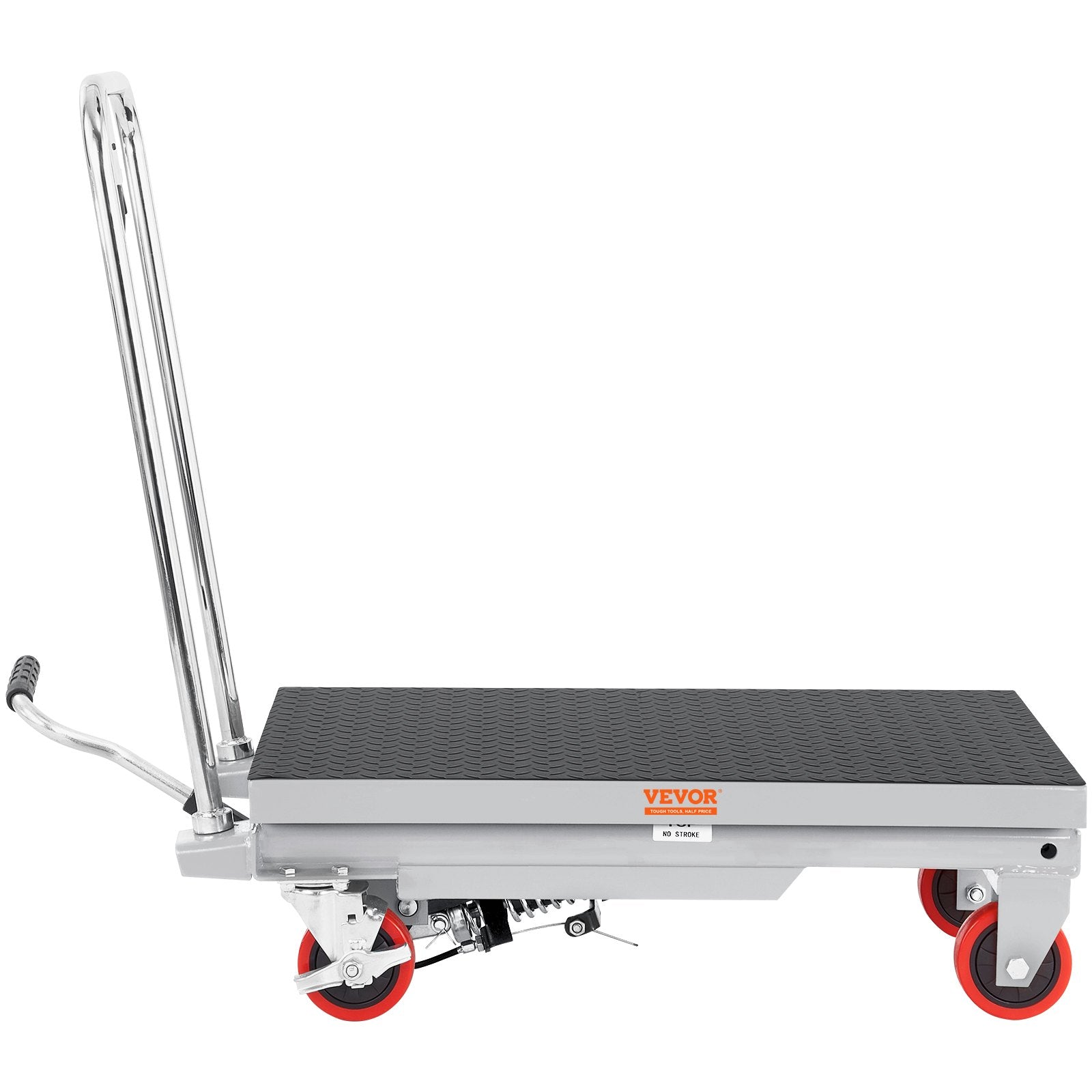 Hydraulic Lift Table Cart, 500lbs Capacity 28.5" Lifting Height, Manual Single Scissor Lift Table with 4 V952-DJYYSJPTCHS42SG52V0