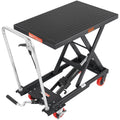 Hydraulic Lift Table Cart, 330lbs Capacity 28.5" Lifting Height, Manual Single Scissor Lift Table with 4 V952-DJYYSJPTCHS4JSQNFV0