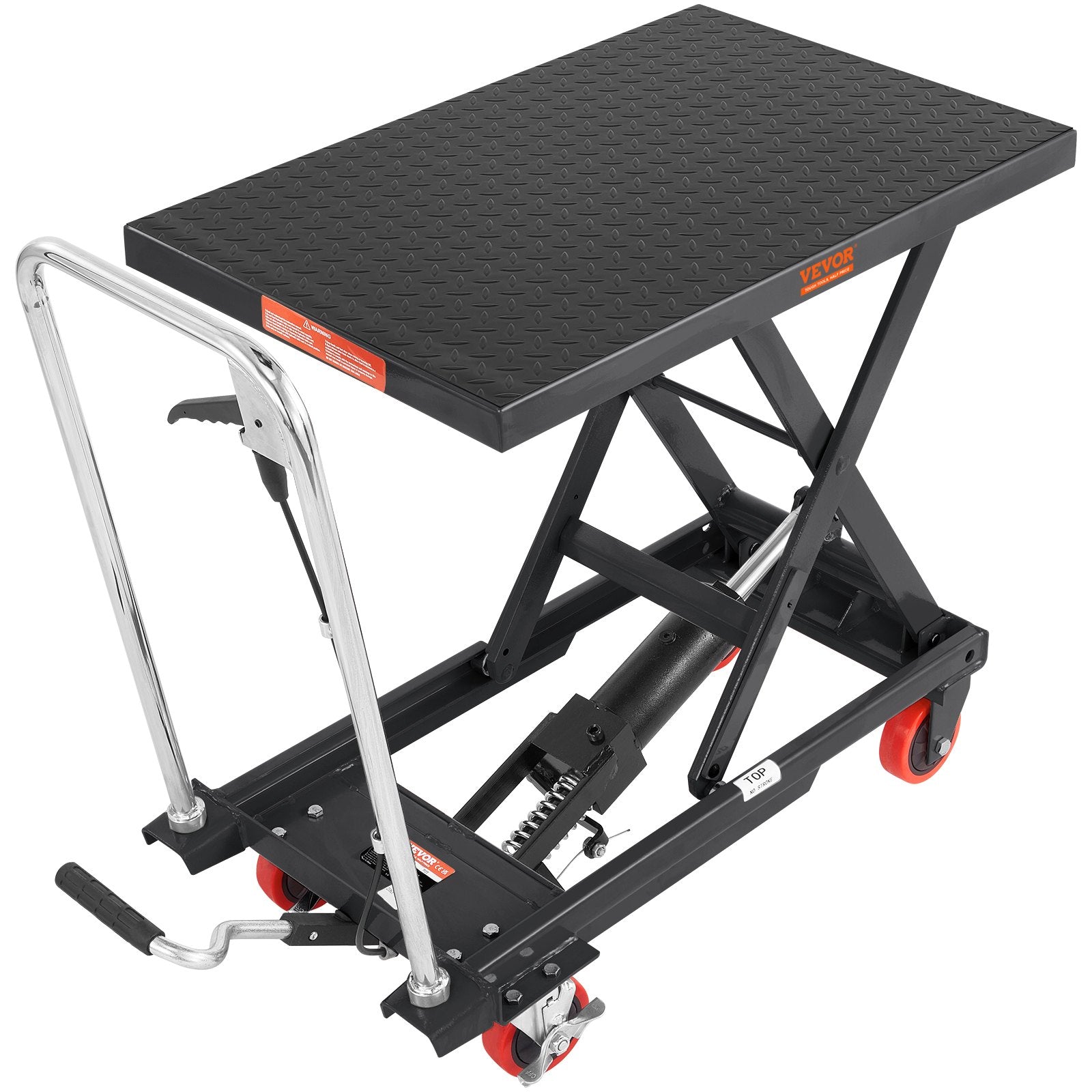Hydraulic Lift Table Cart, 330lbs Capacity 28.5" Lifting Height, Manual Single Scissor Lift Table with 4 V952-DJYYSJPTCHS4JSQNFV0