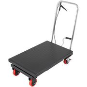 Hydraulic Lift Table Cart, 330lbs Capacity 28.5" Lifting Height, Manual Single Scissor Lift Table with 4 V952-DJYYSJPTCHS4JSQNFV0