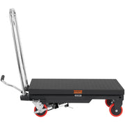 Hydraulic Lift Table Cart, 330lbs Capacity 28.5" Lifting Height, Manual Single Scissor Lift Table with 4 V952-DJYYSJPTCHS4JSQNFV0