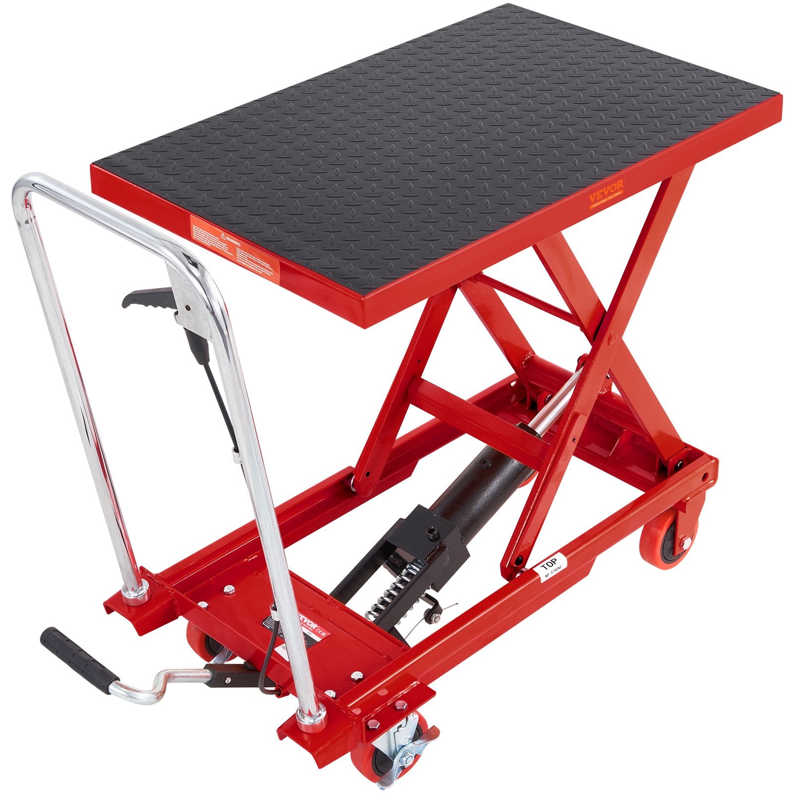 Hydraulic Lift Table Cart, 330lbs Capacity 28.5" Lifting Height, Manual Single Scissor Lift Table with 4 V952-DJYYSJPTCHS4NLPJYV0