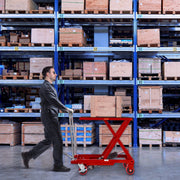 Hydraulic Lift Table Cart, 330lbs Capacity 28.5" Lifting Height, Manual Single Scissor Lift Table with 4 V952-DJYYSJPTCHS4NLPJYV0