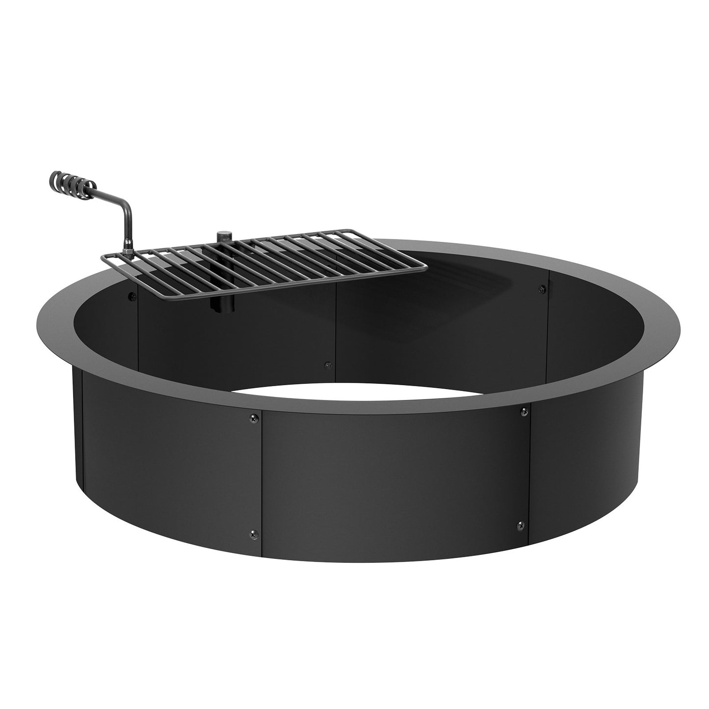 Fire Pit Ring, Fire Pit Insert with Barbecue Fire Ring, 35-In Outer/31-In Inner Diameter, 8.5in Height, V952-DKJHH31INCH165WYPV0