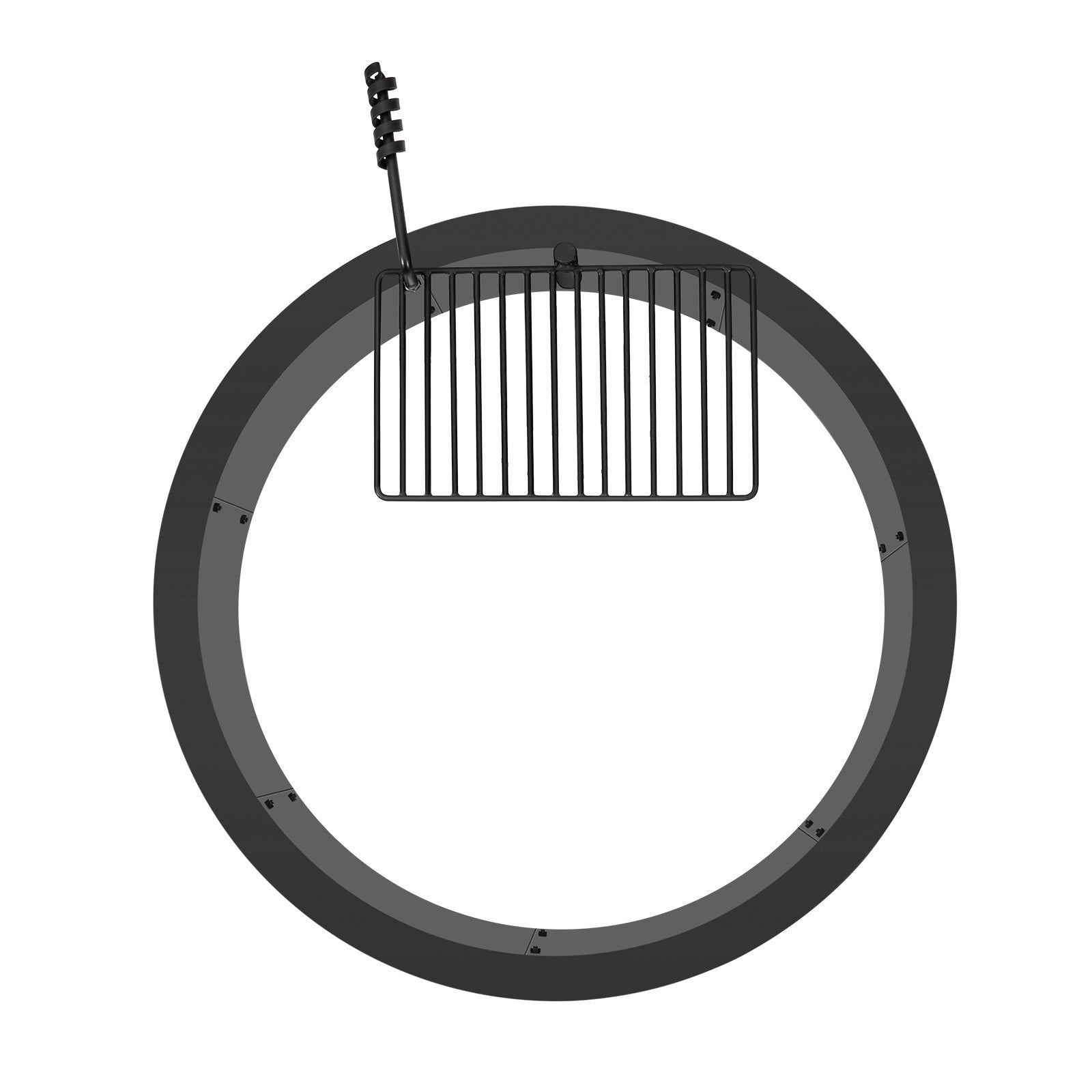 Fire Pit Ring, Fire Pit Insert with Barbecue Fire Ring, 35-In Outer/31-In Inner Diameter, 8.5in Height, V952-DKJHH31INCH165WYPV0